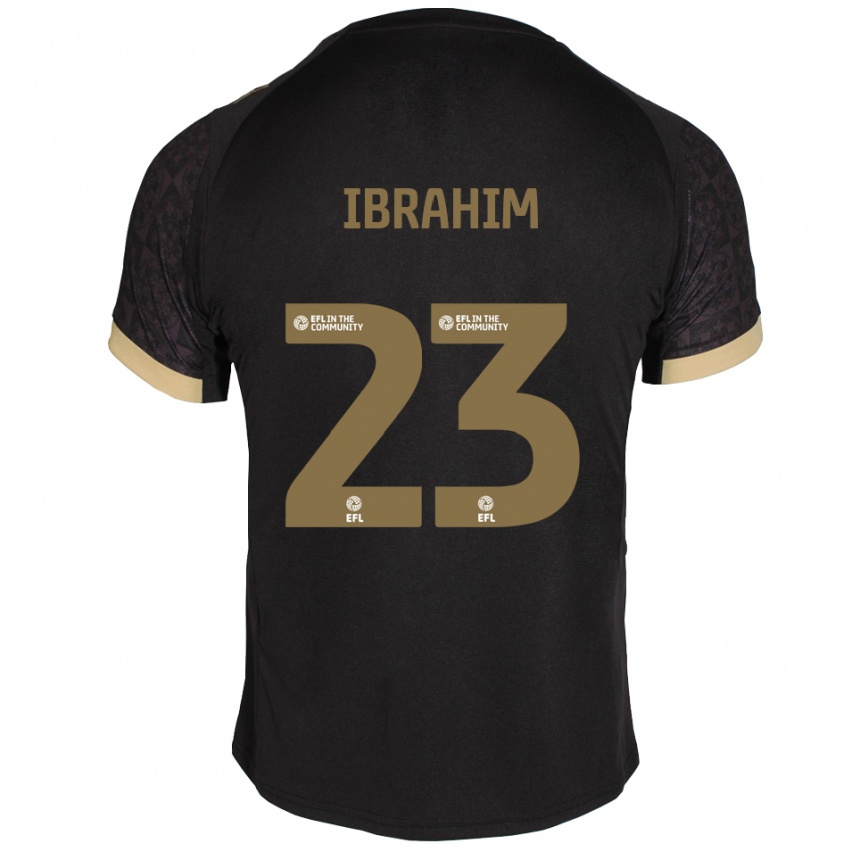 נשים כדורגל בראדלי איברהים #23 שחור זהב הרחק ג'רזי 2025/26