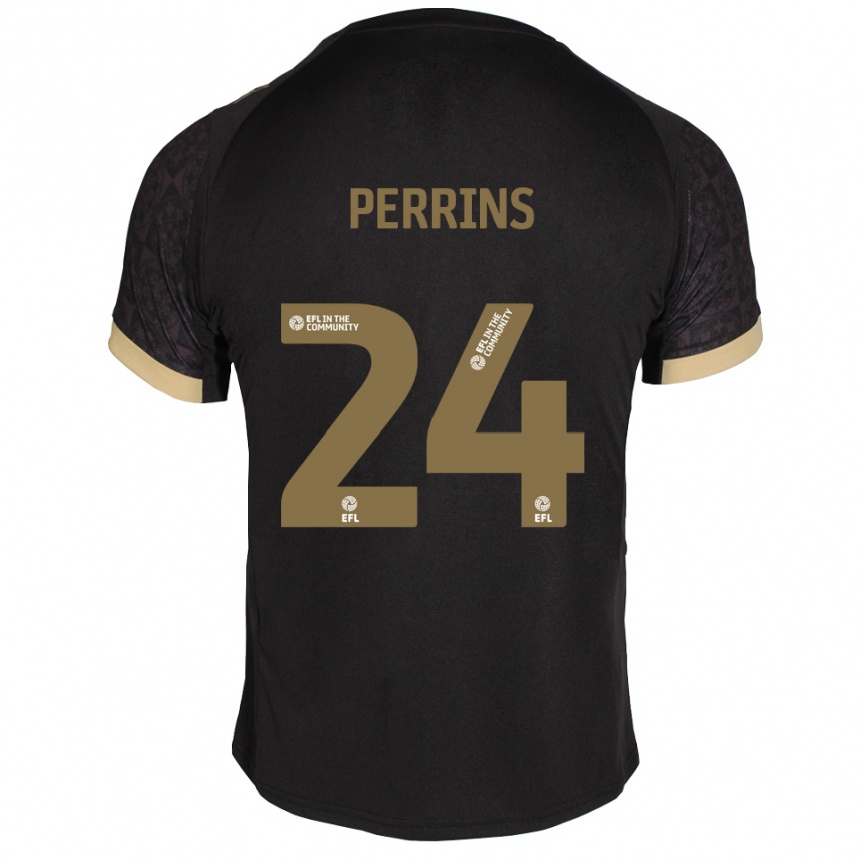 נשים כדורגל גרייס פרינס #24 שחור זהב הרחק ג'רזי 2025/26