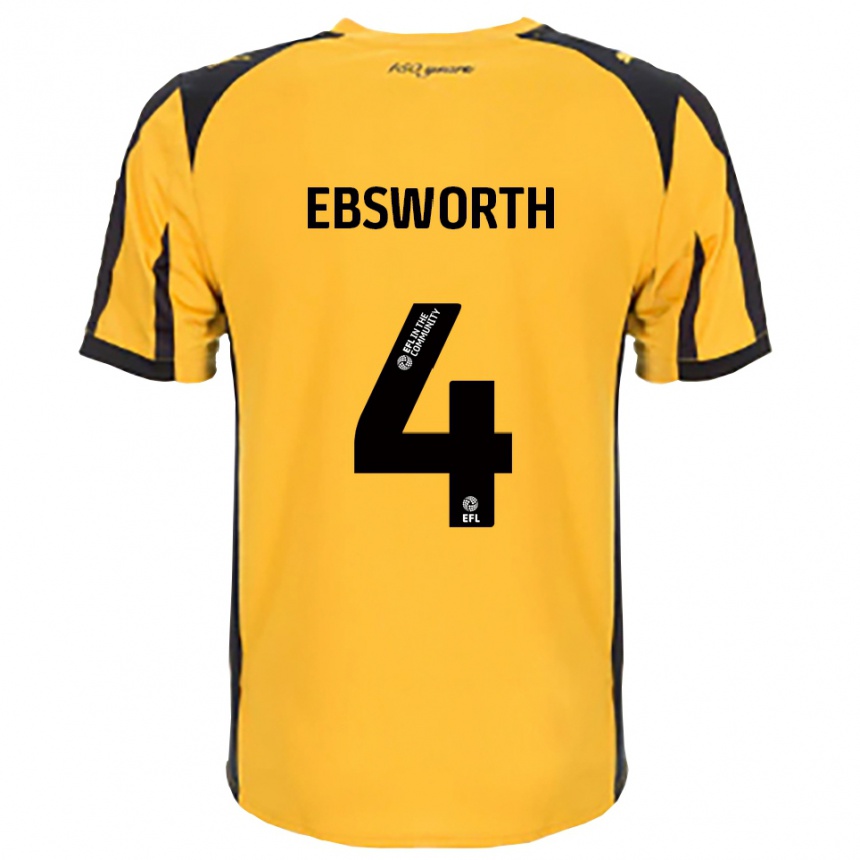 נשים כדורגל Danielle Ebsworth #4 כתום שחור הרחק ג'רזי 2025/26