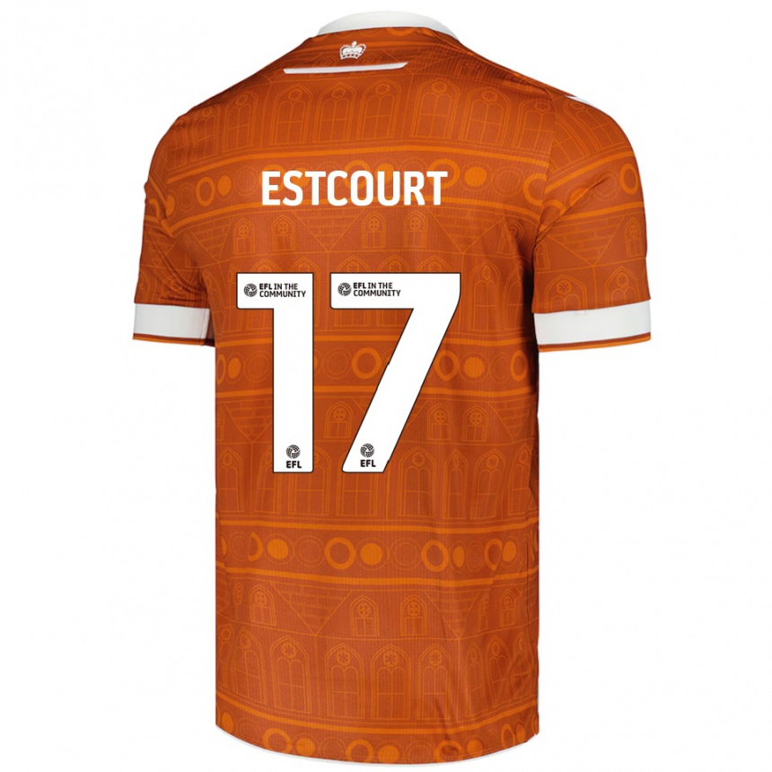 נשים כדורגל צ'ארלי אסטקור #17 כתום לבן הרחק ג'רזי 2025/26