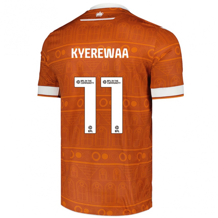נשים כדורגל Daniel Kyerewaa #11 כתום לבן הרחק ג'רזי 2025/26