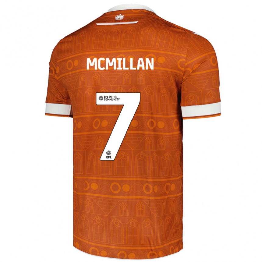 נשים כדורגל Maddox Mcmillan #7 כתום לבן הרחק ג'רזי 2025/26