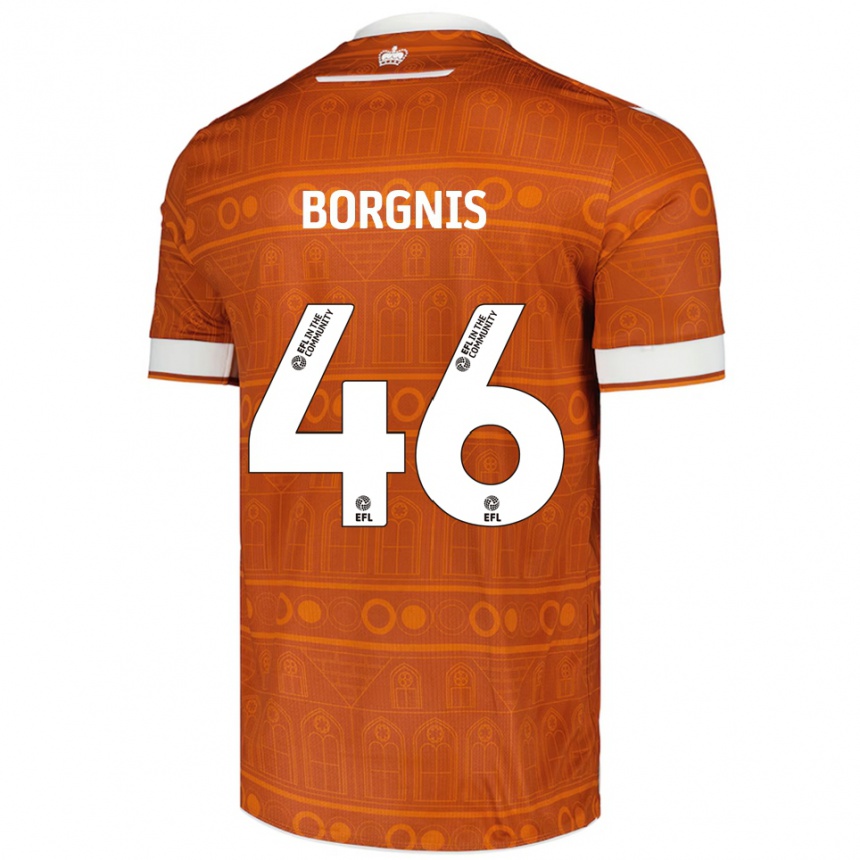 נשים כדורגל Jacob Borgnis #46 כתום לבן הרחק ג'רזי 2025/26