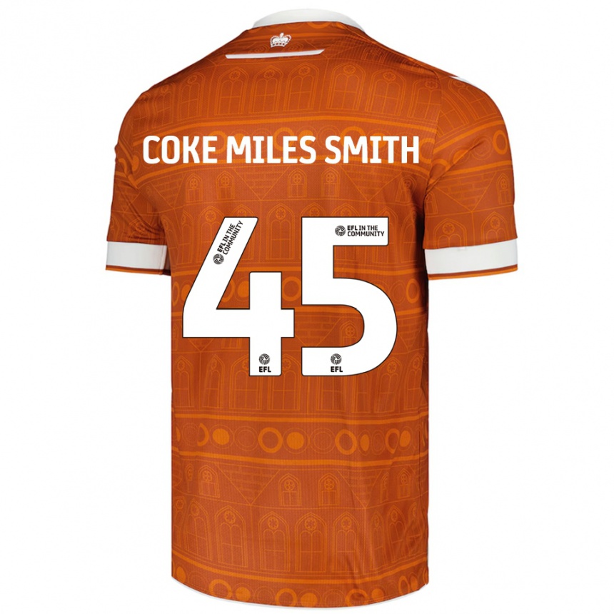 נשים כדורגל Kiyan Coke Miles Smith #45 כתום לבן הרחק ג'רזי 2025/26