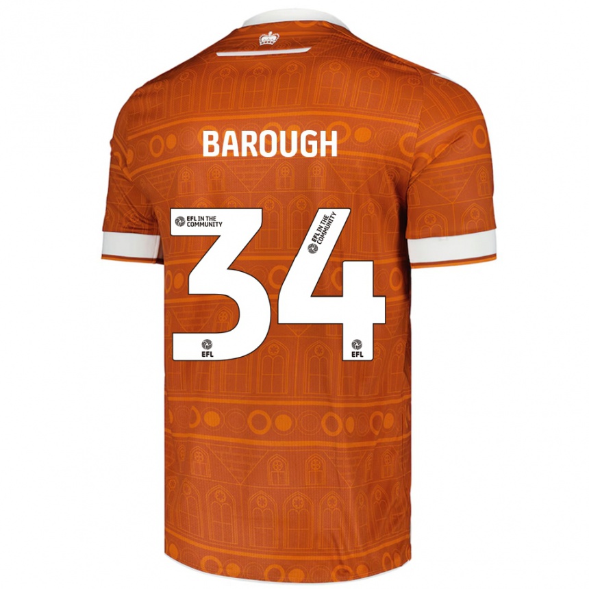 נשים כדורגל Joe Barough #34 כתום לבן הרחק ג'רזי 2025/26