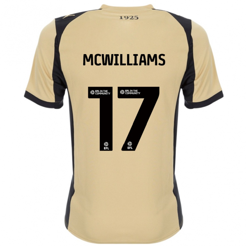 נשים כדורגל שון מקוויליאמס #17 זהב שחור הרחק ג'רזי 2025/26