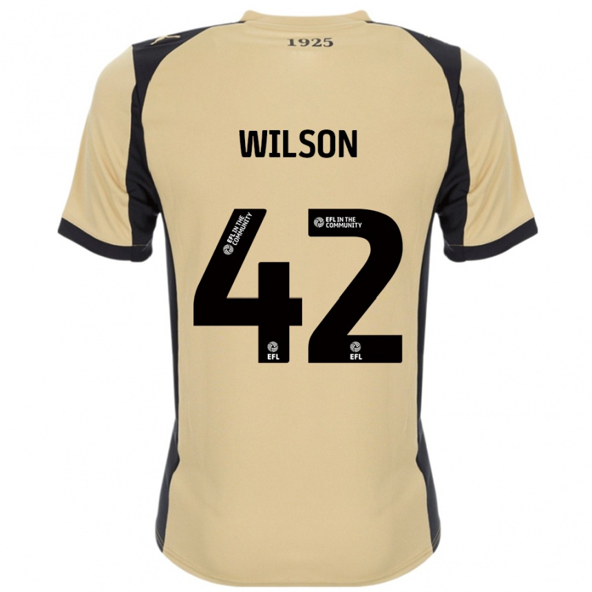 נשים כדורגל Reece Wilson #42 זהב שחור הרחק ג'רזי 2025/26