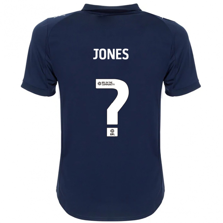 נשים כדורגל Callum Jones #0 כחול נייבי לבן הרחק ג'רזי 2025/26