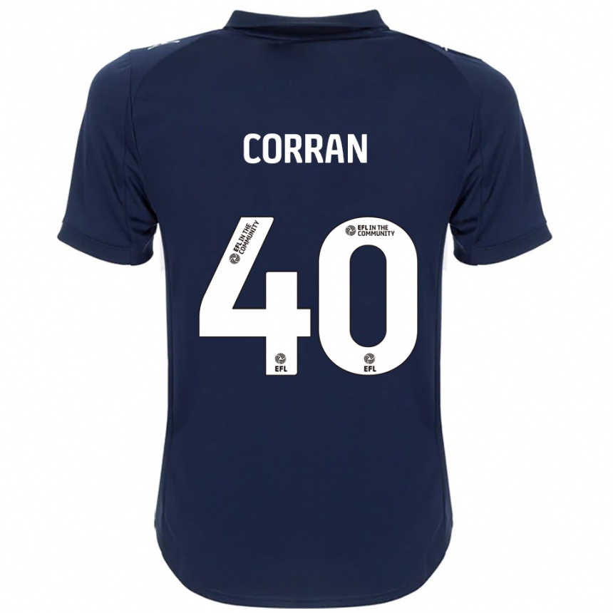 נשים כדורגל Matthew Corran #40 כחול נייבי לבן הרחק ג'רזי 2025/26