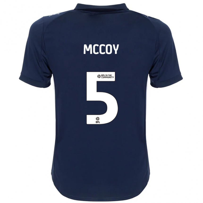 נשים כדורגל Libby Mccoy #5 כחול נייבי לבן הרחק ג'רזי 2025/26