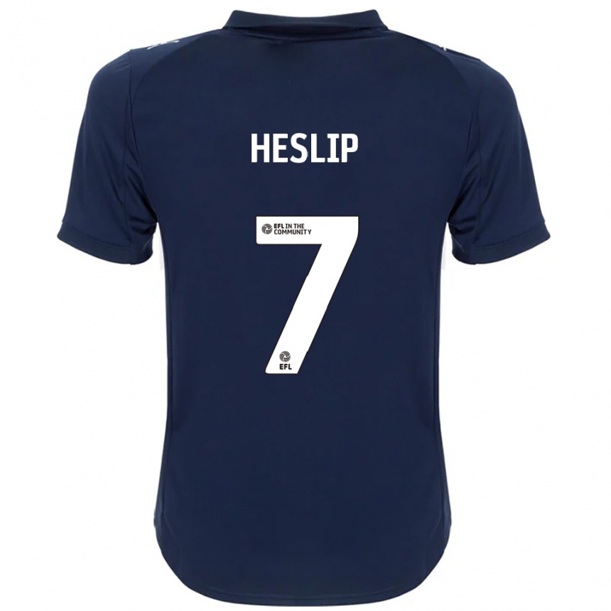 נשים כדורגל Laura Heslip #7 כחול נייבי לבן הרחק ג'רזי 2025/26