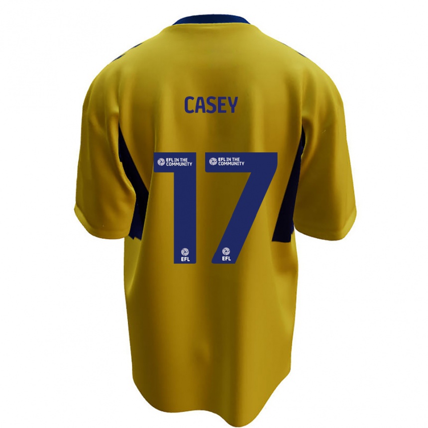 נשים כדורגל דן קייסי #17 צהוב כחול הרחק ג'רזי 2025/26