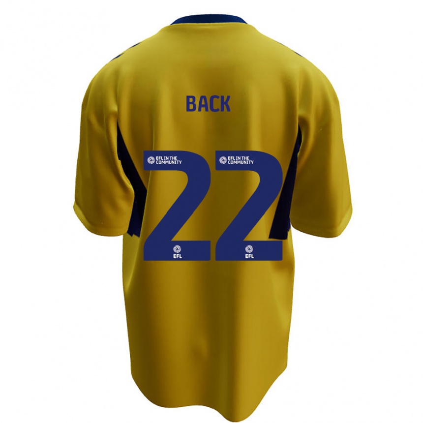 נשים כדורגל פין באק #22 צהוב כחול הרחק ג'רזי 2025/26
