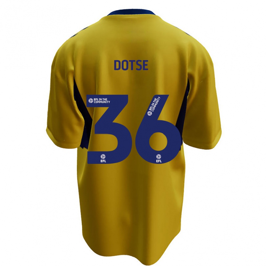 נשים כדורגל Jahiem Dotse #36 צהוב כחול הרחק ג'רזי 2025/26