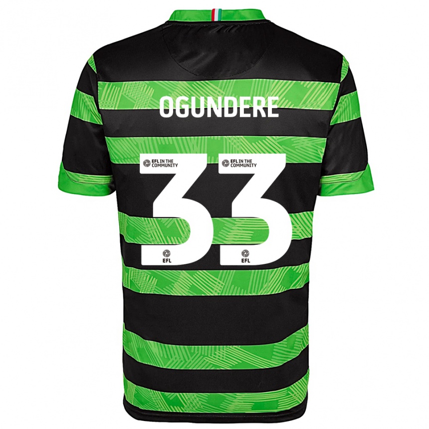 נשים כדורגל אייזק אוגונדרה #33 שחור ירוק הרחק ג'רזי 2025/26