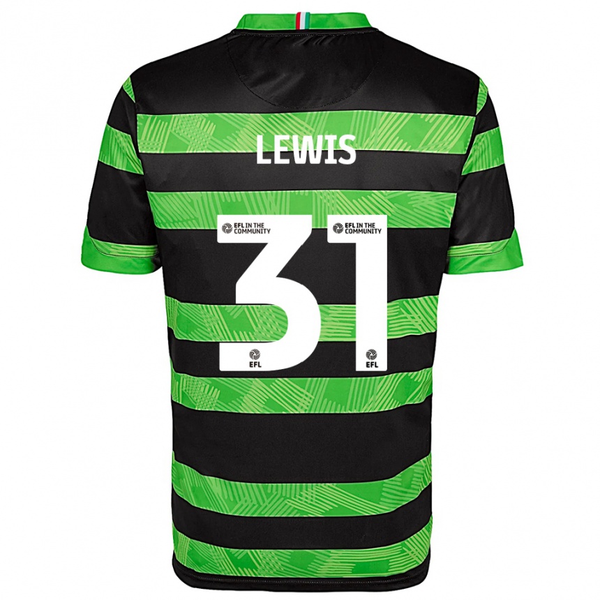 נשים כדורגל Joe Lewis #31 שחור ירוק הרחק ג'רזי 2025/26