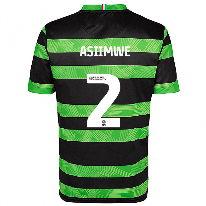 נשים כדורגל ניית׳ן אסימווה #2 שחור ירוק הרחק ג'רזי 2025/26