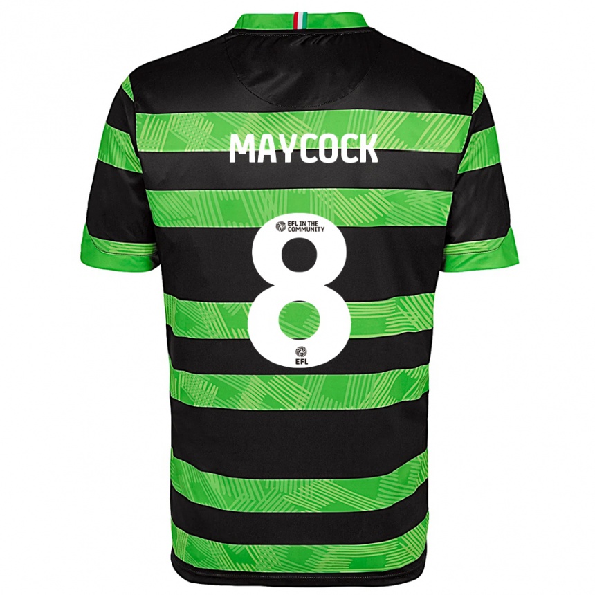 נשים כדורגל קאלום מייקוק #8 שחור ירוק הרחק ג'רזי 2025/26