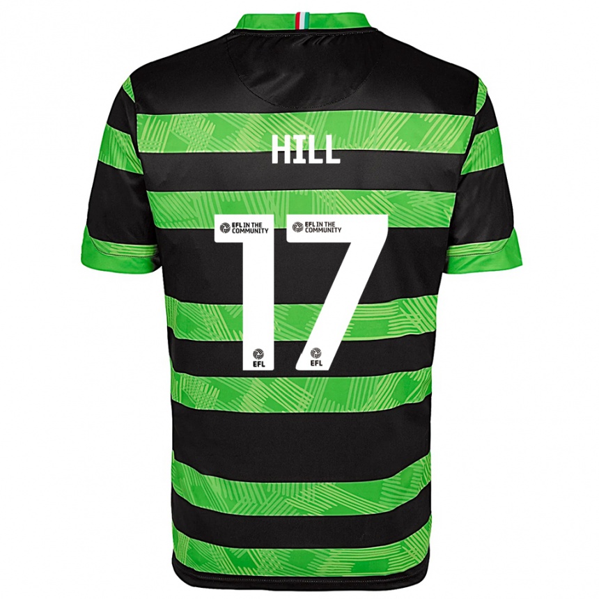 נשים כדורגל Anisha Hill #17 שחור ירוק הרחק ג'רזי 2025/26