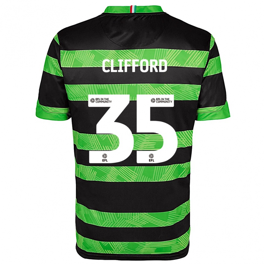נשים כדורגל ג'ורג'יה קליפורד #35 שחור ירוק הרחק ג'רזי 2025/26