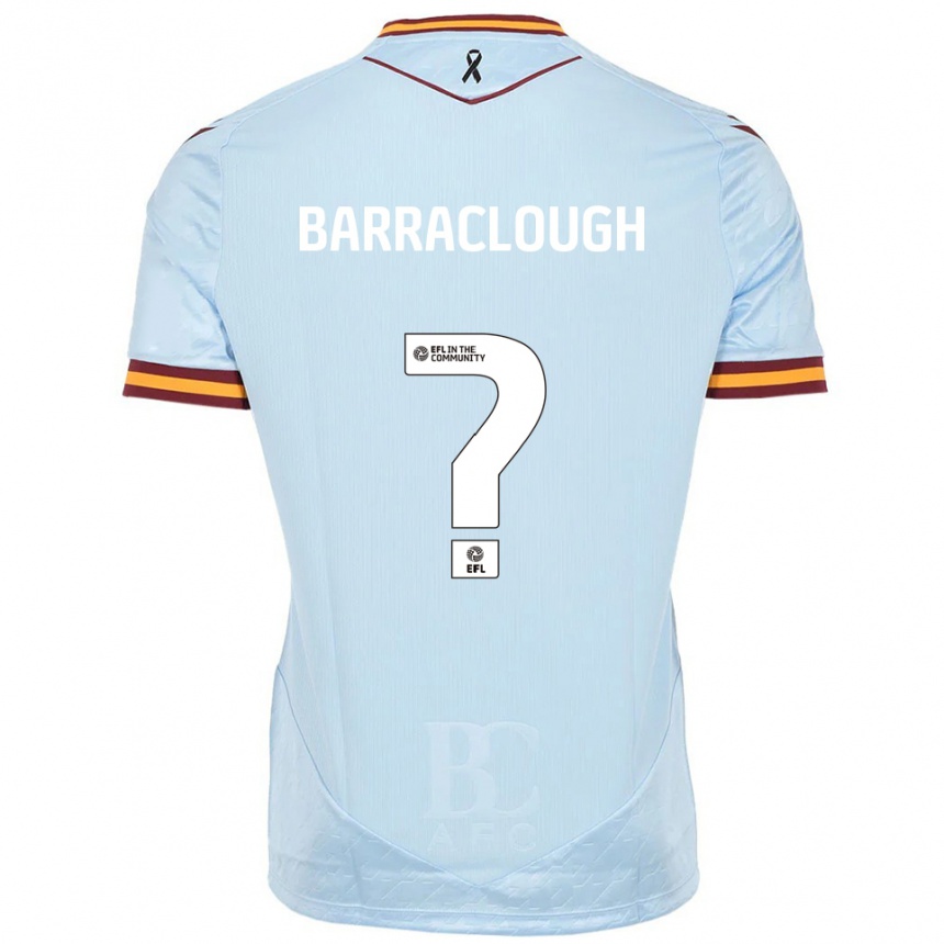 נשים כדורגל Hollie Barraclough #0 תכלת הרחק ג'רזי 2025/26