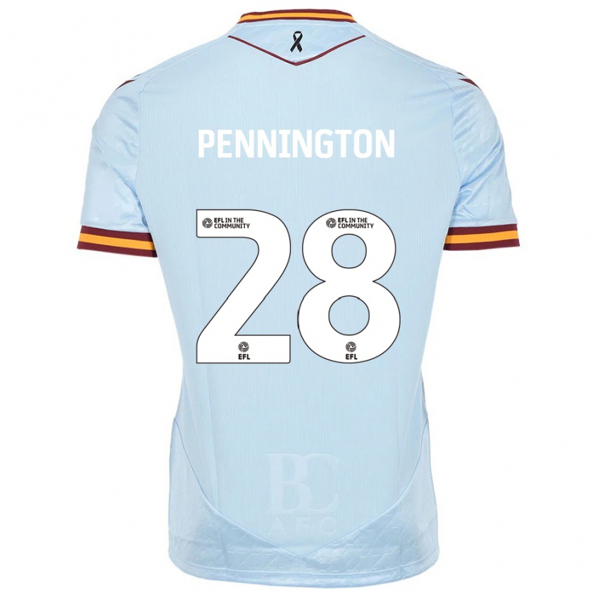 נשים כדורגל מת׳יו פנינגטון #28 תכלת הרחק ג'רזי 2025/26