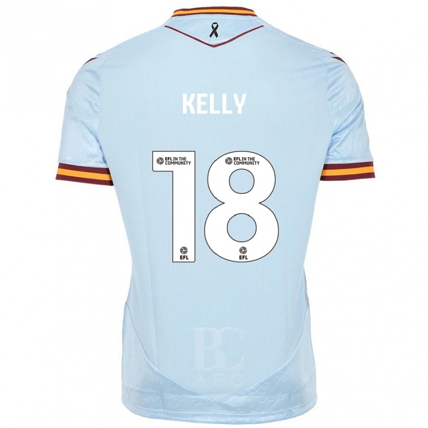 נשים כדורגל קירן קלי #18 תכלת הרחק ג'רזי 2025/26