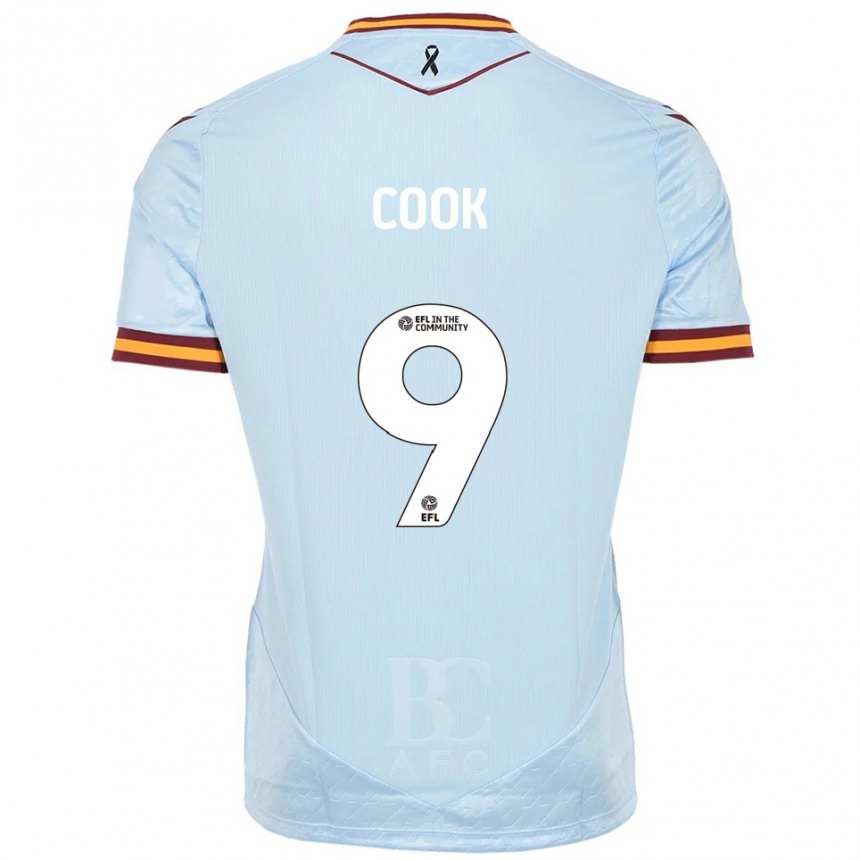 נשים כדורגל Andy Cook #9 תכלת הרחק ג'רזי 2025/26