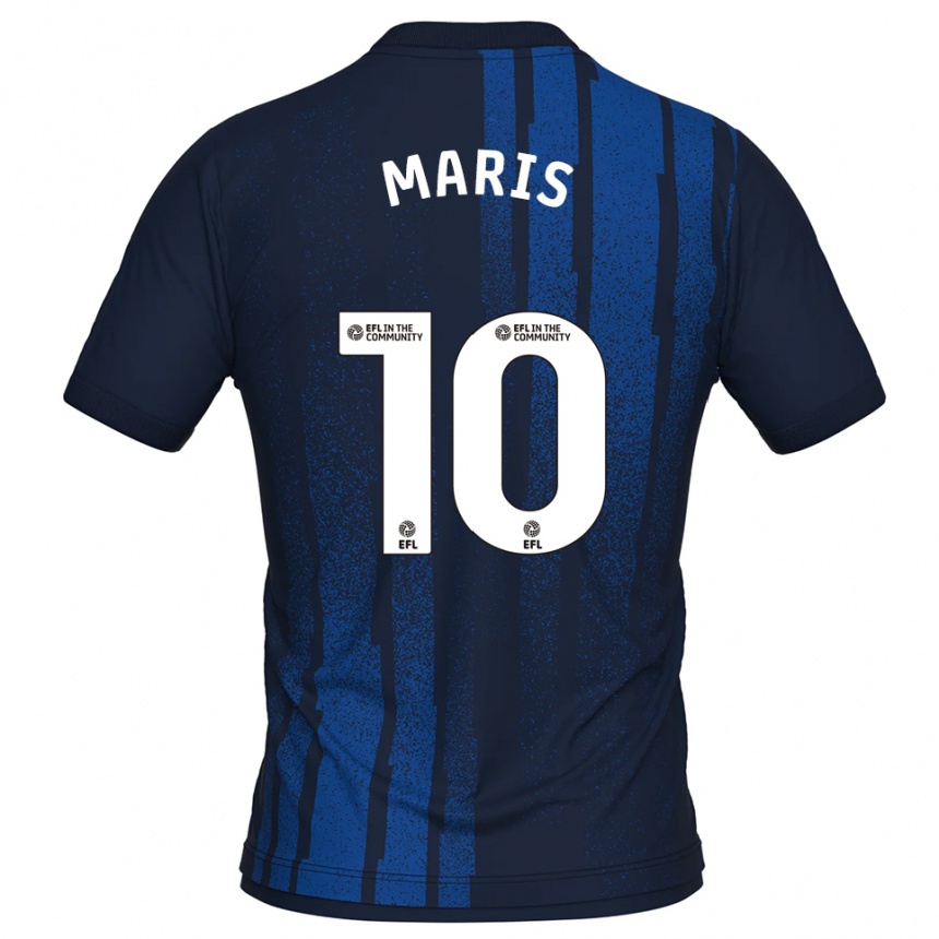 נשים כדורגל George Maris #10 כחול נייבי לבן הרחק ג'רזי 2025/26
