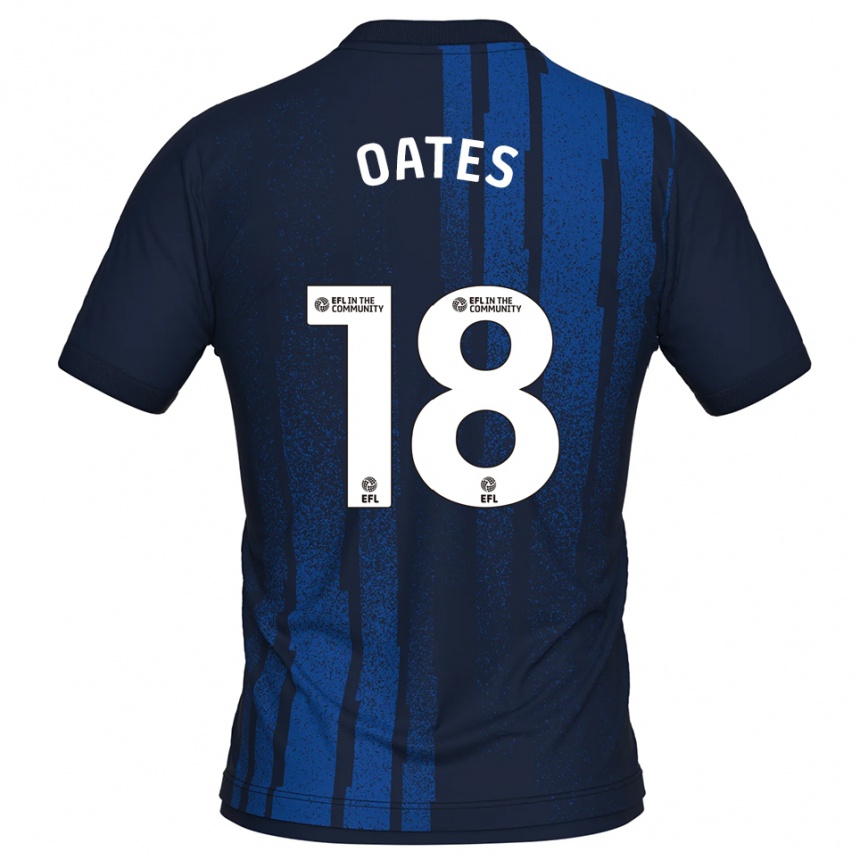 נשים כדורגל ריס אוטס #18 כחול נייבי לבן הרחק ג'רזי 2025/26