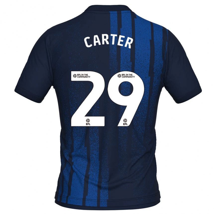 נשים כדורגל צ'ארלי קרטר #29 כחול נייבי לבן הרחק ג'רזי 2025/26