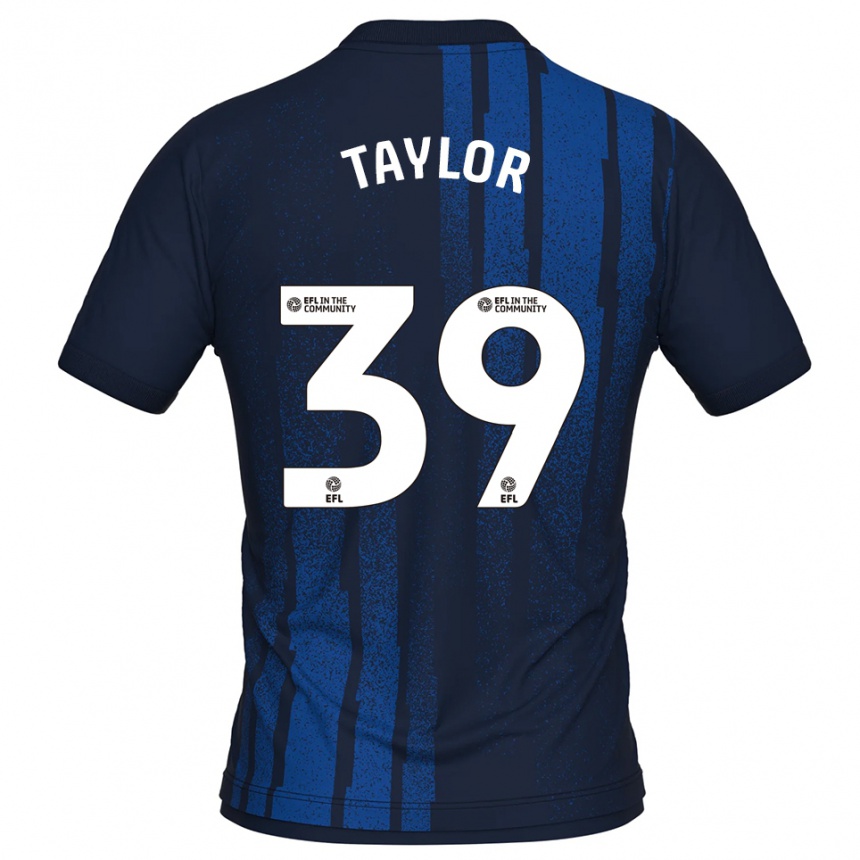 נשים כדורגל Oliver Taylor #39 כחול נייבי לבן הרחק ג'רזי 2025/26