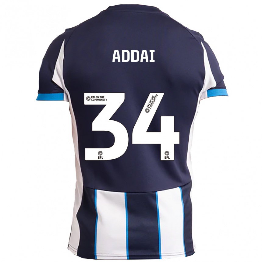 נשים כדורגל קורי אדאי #34 לבן כחול נייבי הרחק ג'רזי 2025/26