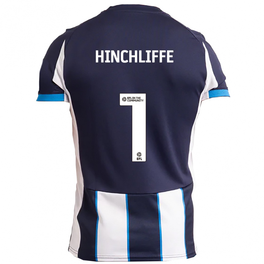 נשים כדורגל בן הינצ'ליף #1 לבן כחול נייבי הרחק ג'רזי 2025/26