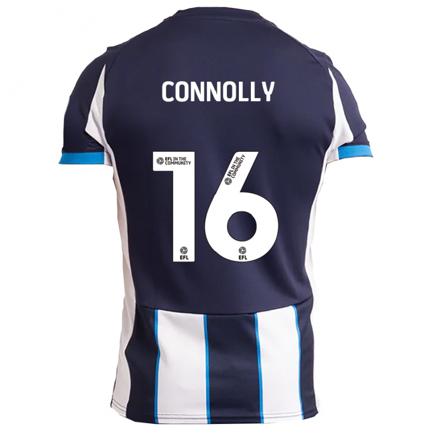 נשים כדורגל קאלום קונולי #16 לבן כחול נייבי הרחק ג'רזי 2025/26