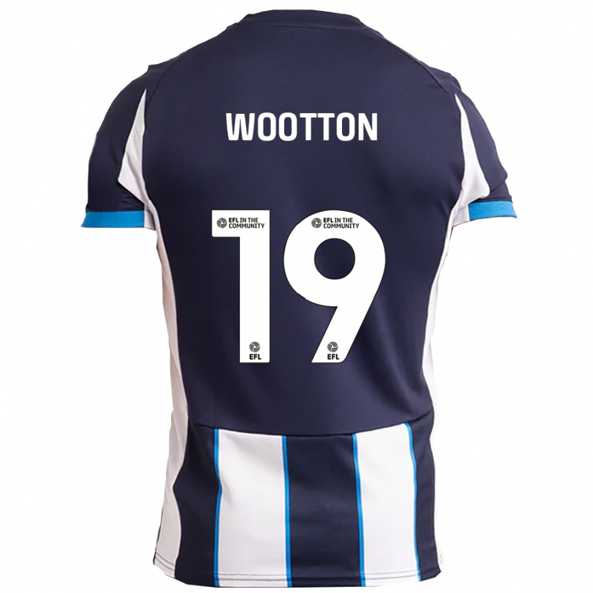 נשים כדורגל קייל ווטון #19 לבן כחול נייבי הרחק ג'רזי 2025/26