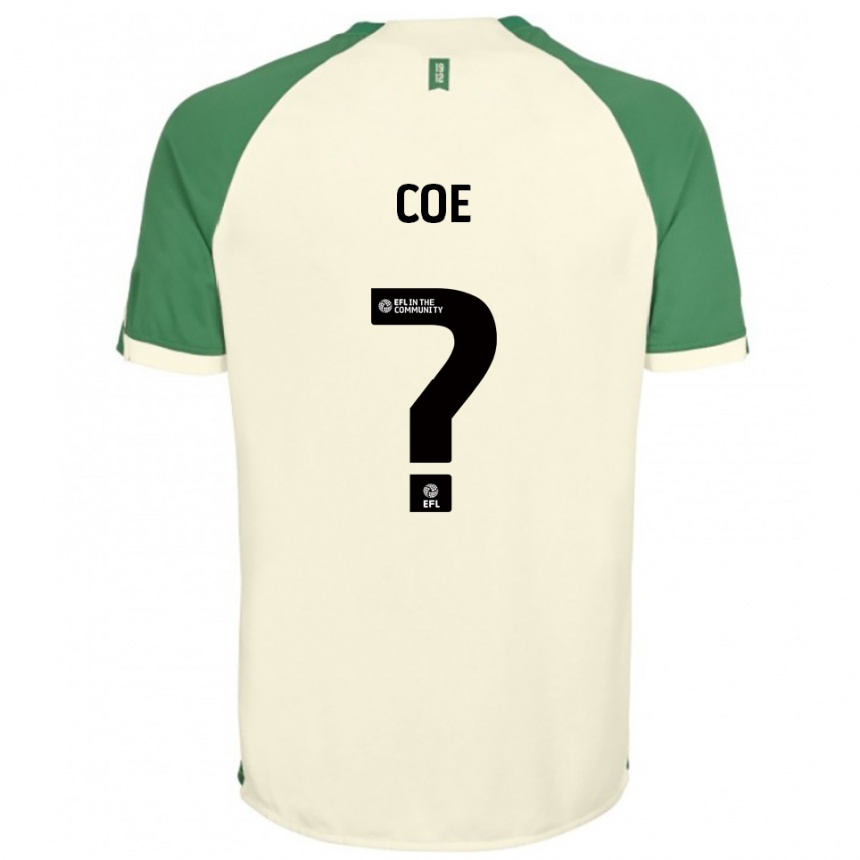 נשים כדורגל Natasha Coe #0 לבן שמנת ירוק הרחק ג'רזי 2025/26