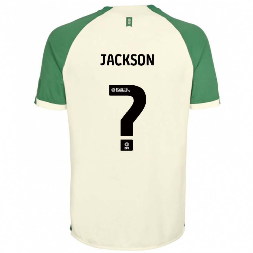 נשים כדורגל Abbie Jackson #0 לבן שמנת ירוק הרחק ג'רזי 2025/26