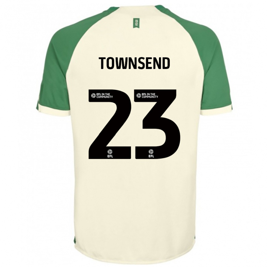 נשים כדורגל Eleanor Townsend #23 לבן שמנת ירוק הרחק ג'רזי 2025/26