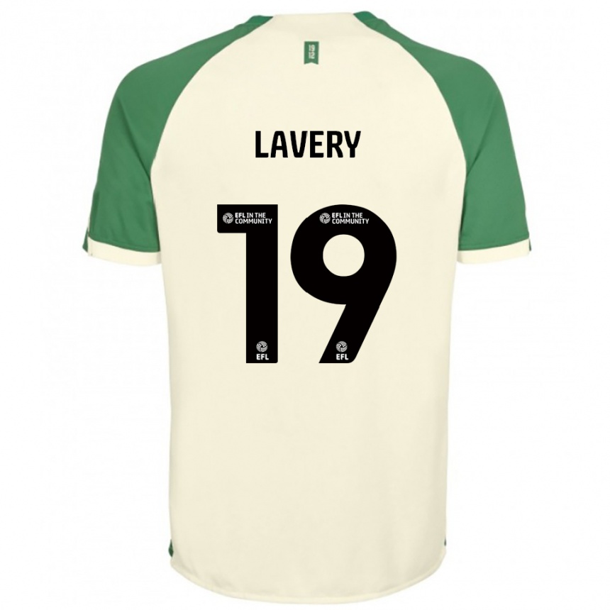 נשים כדורגל שיין לאברי #19 לבן שמנת ירוק הרחק ג'רזי 2025/26