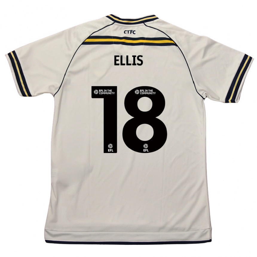 נשים כדורגל Brooke Ellis #18 לבן כחול נייבי הרחק ג'רזי 2025/26