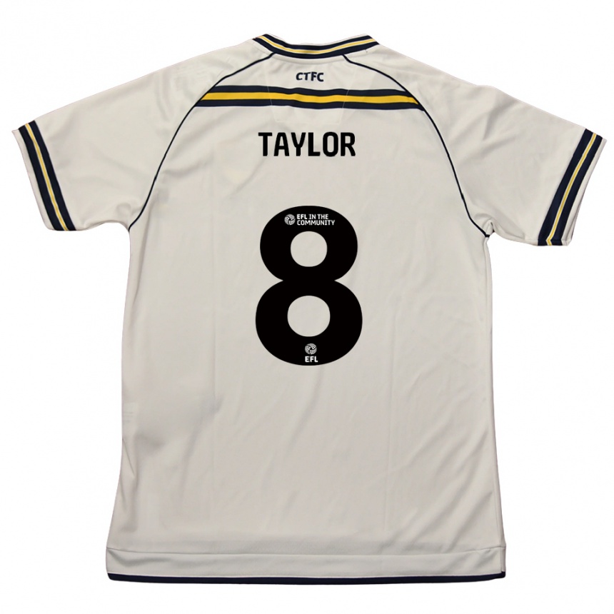 נשים כדורגל צ'ארלי טיילור #8 לבן כחול נייבי הרחק ג'רזי 2025/26