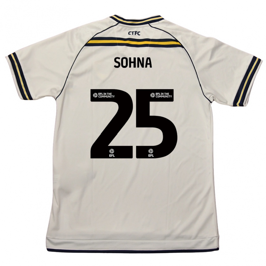 נשים כדורגל הריסון סוהנה #25 לבן כחול נייבי הרחק ג'רזי 2025/26