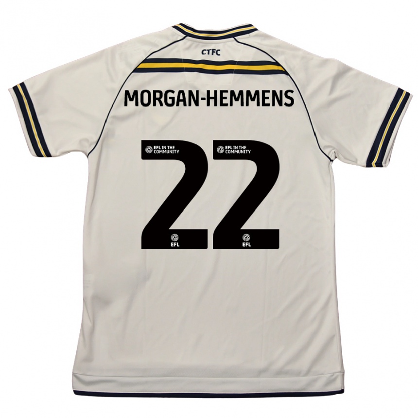 נשים כדורגל קייטלין מורגן-המנס #22 לבן כחול נייבי הרחק ג'רזי 2025/26