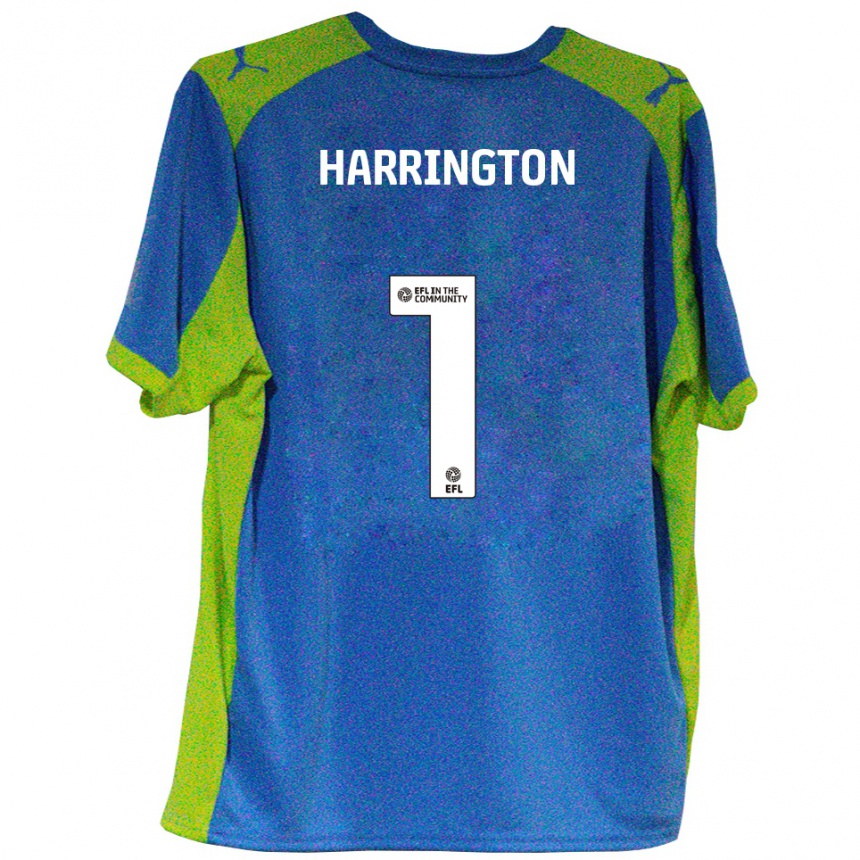 נשים כדורגל דייוויד הרינגטון #1 תכלת צהוב הרחק ג'רזי 2025/26