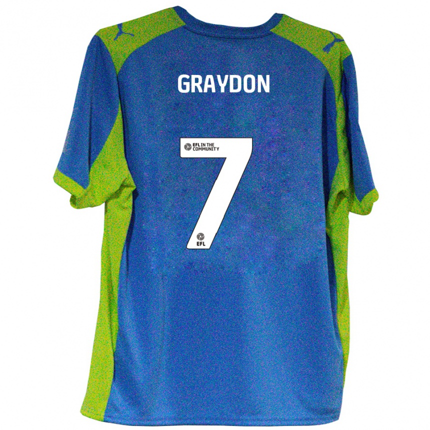 נשים כדורגל ראיין גריידון #7 תכלת צהוב הרחק ג'רזי 2025/26