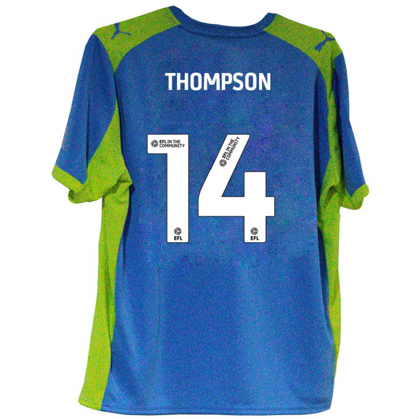 נשים כדורגל Leo Thompson #14 תכלת צהוב הרחק ג'רזי 2025/26