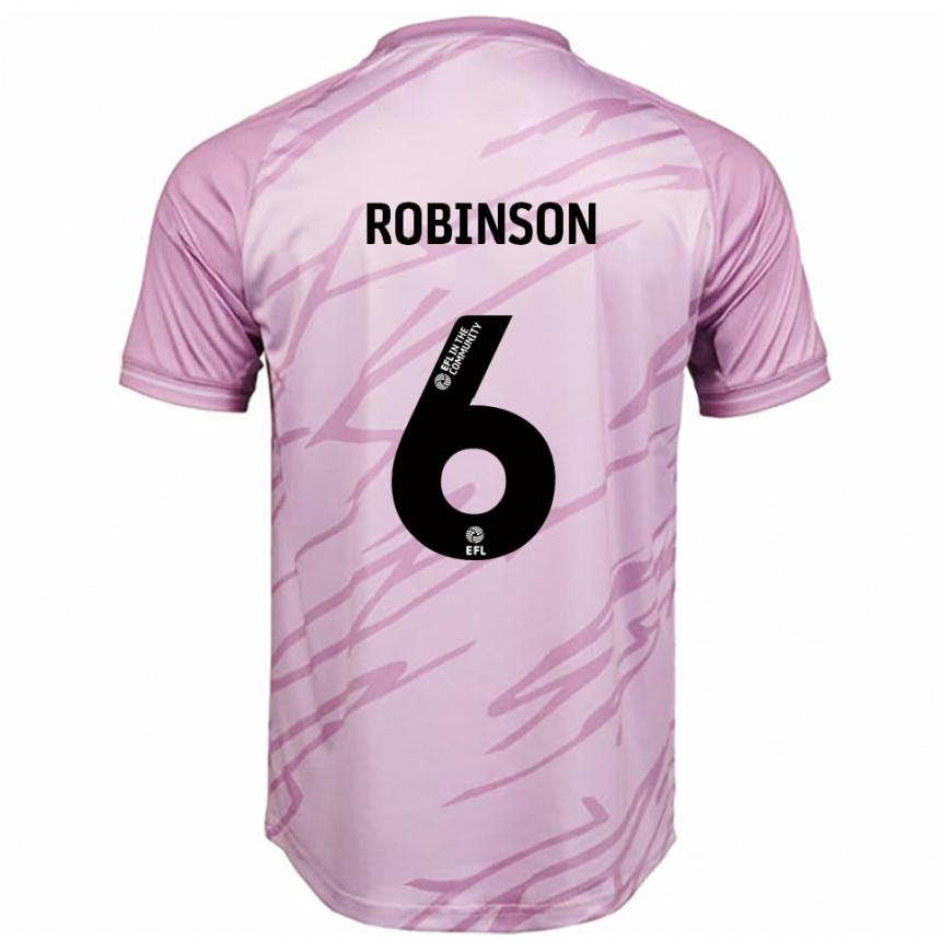 נשים כדורגל Alicia Robinson #6 ורוד שחור הרחק ג'רזי 2025/26