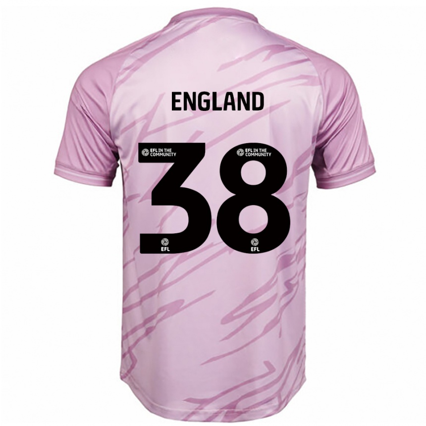 נשים כדורגל Isaac England #38 ורוד שחור הרחק ג'רזי 2025/26