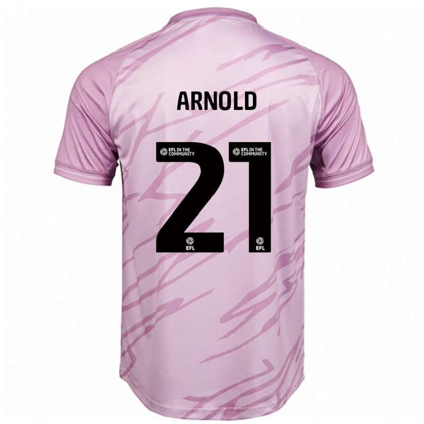 נשים כדורגל Hetty Arnold #21 ורוד שחור הרחק ג'רזי 2025/26